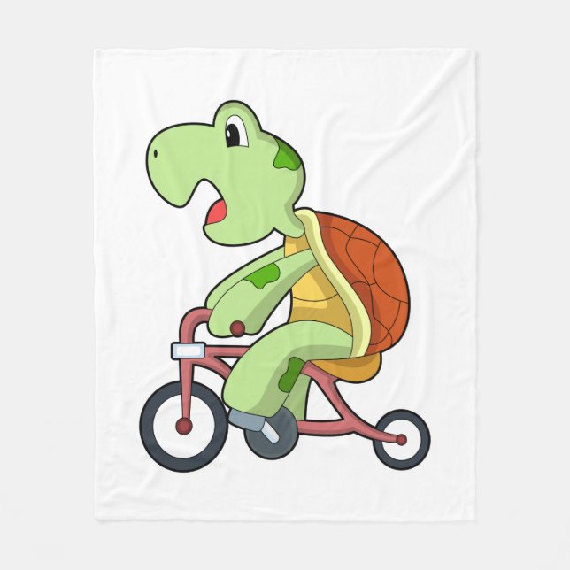 Couverture Polaire Tortue à vélo (Devant)
