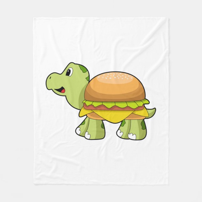 Couverture Polaire Tortue avec coquille comme Burger.PNG (Devant)