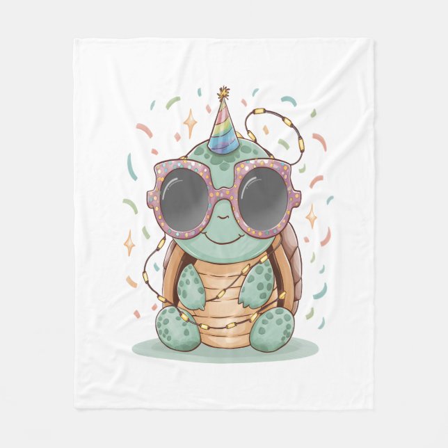 Couverture Polaire Tortue cool (Devant)