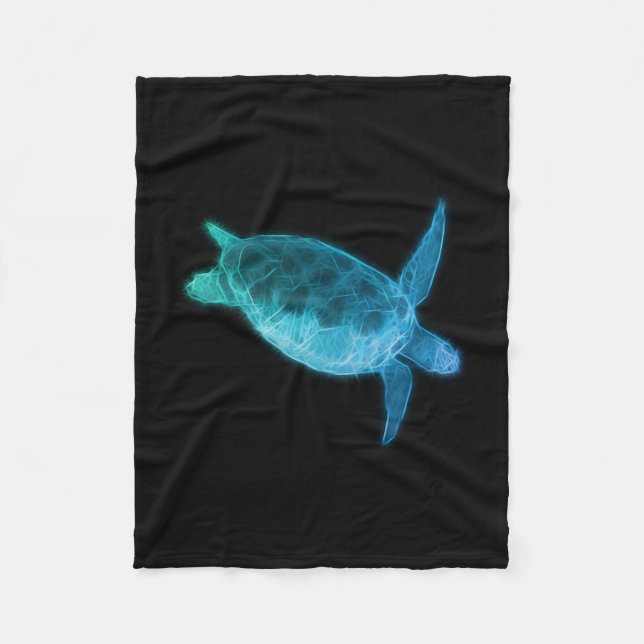 Couverture Polaire Tortue de mer bleue (Devant)