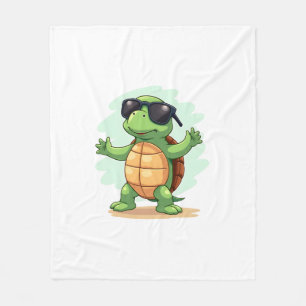 Couverture Polaire Tortue de mer Dabbing amoureux des animaux Sauver