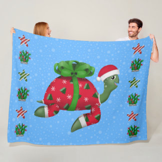 Couverture Polaire Tortue de Noël