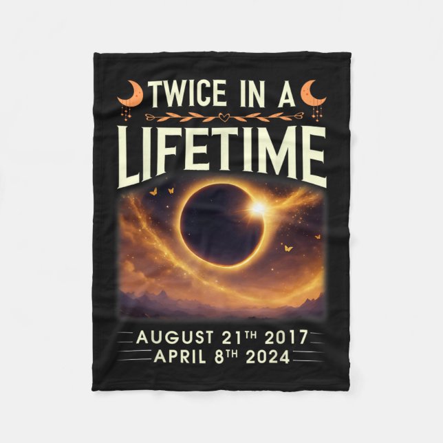 Couverture Polaire Total Éclipse Solaire 2024 Deux Fois Dans Une Vie  (Devant)