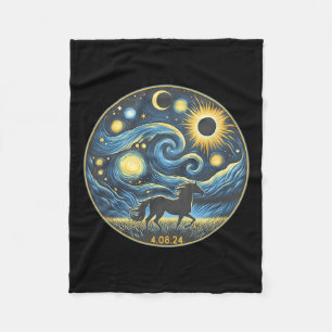 Couverture Polaire Total Solaire Eclipse Horse Lover Avril 8 2024 Che