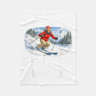 Couverture Polaire Toujours Aller Skier Dans Leur Quatre-Vingts Ans D