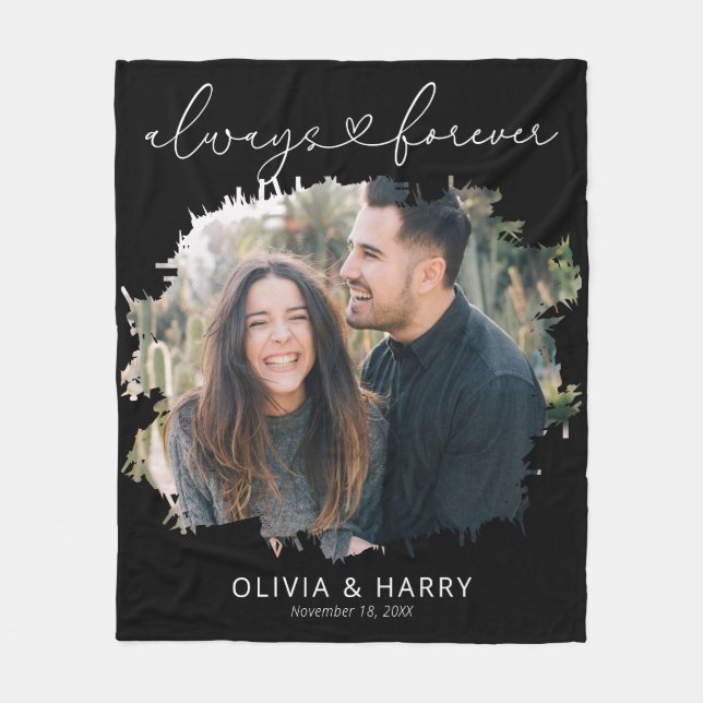 Couverture Polaire Toujours et toujours Couple Mariage photo (Devant)