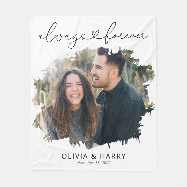 Couverture Polaire Toujours et toujours Couple Mariage photo (Devant)