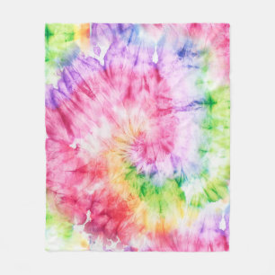 Couverture Polaire Tourbillons d'été : Pastel Cravate-Motif