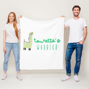 Couverture Polaire tourette's guerrier sensibilisation mignon Blanche