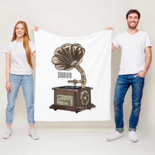 Couverture Polaire Tourne-disque dessin animé