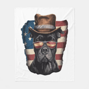 Couverture Polaire TOUS LES AMÉRICAINS Amateurs de CHIENS pit bull