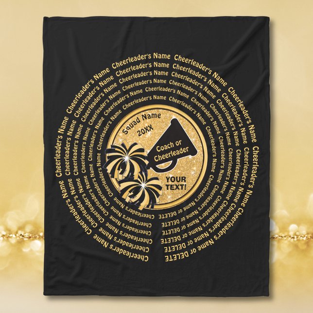 Couverture Polaire TOUS Les Noms De Cheerleaders, Les Cadeaux De Chee (Personalized, Senior Cheer Gifts. Personalized gifts for a cheer coach. Cheerleading Throw Blanket.)