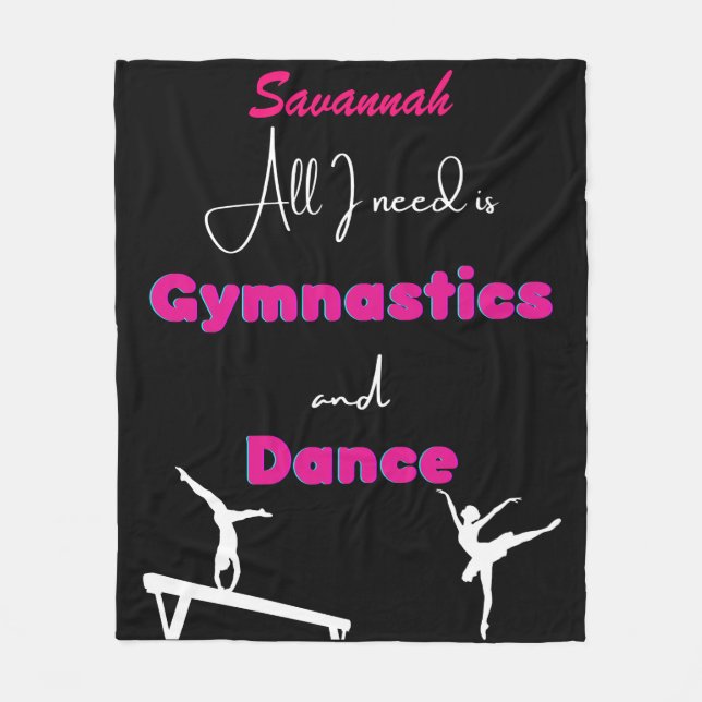 Couverture Polaire Tout ce dont j'ai besoin, c'est de la gymnastique  (Devant)