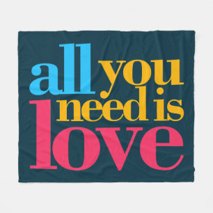 Couverture Polaire Tout ce dont tu as besoin, c'est d'amour