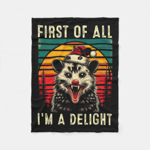 Couverture Polaire Tout d'abord, je suis un délice Angry Opossum Poss