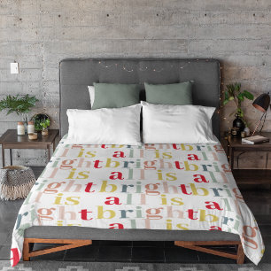 Couverture Polaire Tout Est Clair Et Coloré Moderne   Joyeux Fêtes