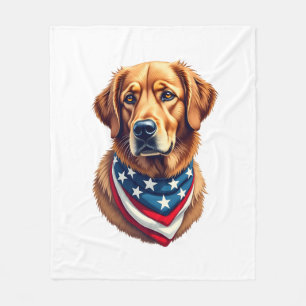 Couverture Polaire Tout Maillot Rétro Golden Retriever Américain