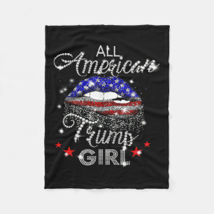 Couverture Polaire Toute Américaine Trump fille bouche diamant