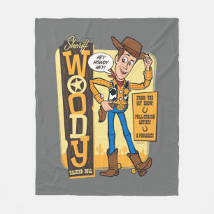 Couverture Polaire Toy Story 4  Publicité Vintage de poupée en bois