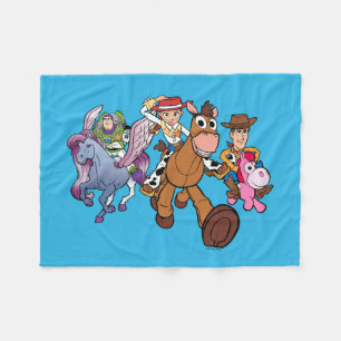 Couverture Polaire Toy Story 5   Woody, Jessie et Buzz partent à chev