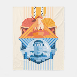 Couverture Polaire Toy Story  Graphique réversible Woody & Buzz