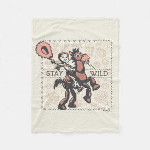 Couverture Polaire Toy Story Jessie & Bullseye "Restez Sauvage"