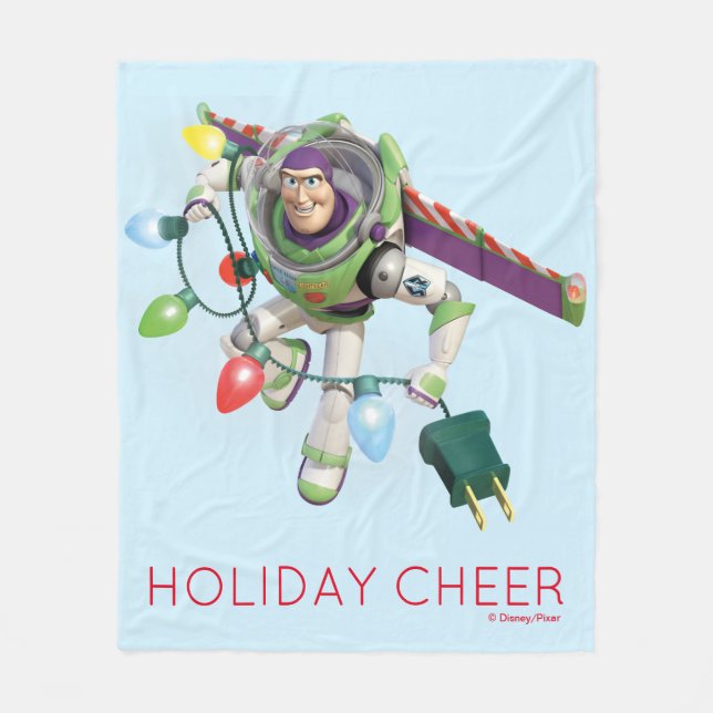 Couverture Polaire Toy Story| Noël de la déco de Buzz (Devant)