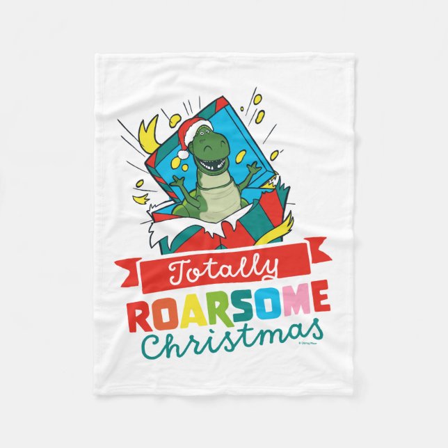 Couverture Polaire Toy Story Rex | Noël totalement rasant (Devant)
