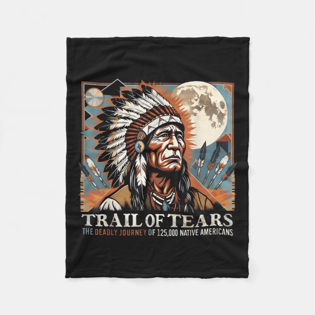Couverture Polaire Trail Of Tears Memorial Amérindien (Devant)
