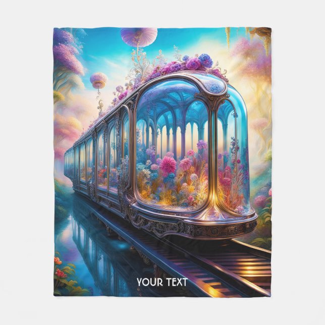 Couverture Polaire Train Imaginaire Verre Vivid (Devant)