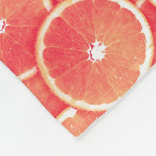 Couverture Polaire Tranches de pamplemousse rose