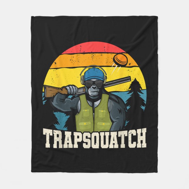 Couverture Polaire Trapsquatch Bigfoot Drôle Piège en Argile Tireur H (Devant)