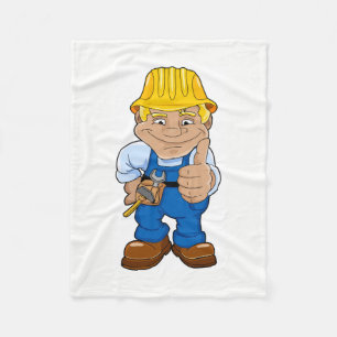 Couverture Polaire Travailleur avec casque de protection
