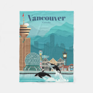 Couverture Polaire Travel Art Travel To Vancouver