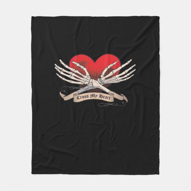 Couverture Polaire Traverser Mon Coeur (Espoir De Mourir) - Squelette (Devant)