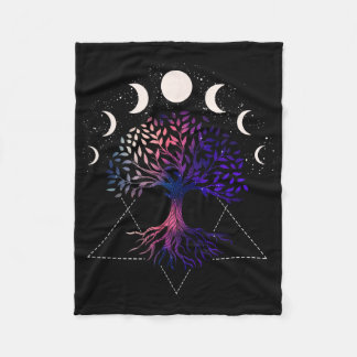 Couverture Polaire Tree Of Life Spiritual Shirt Moonphases For Yoga _