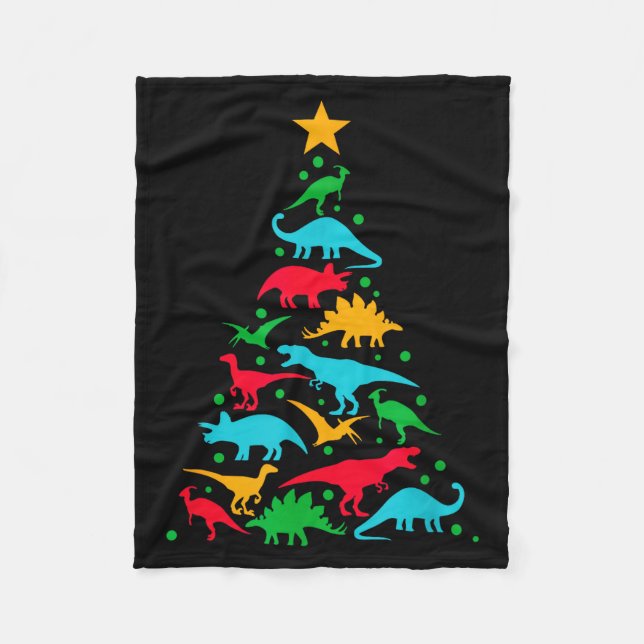 Couverture Polaire Tree Rex Dinosaur Dino Tree Christmas Tree Funny  (Devant)