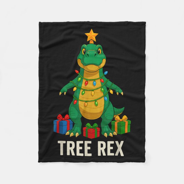 Couverture Polaire Tree Rex Funny Dinosaur Christmas  (Devant)