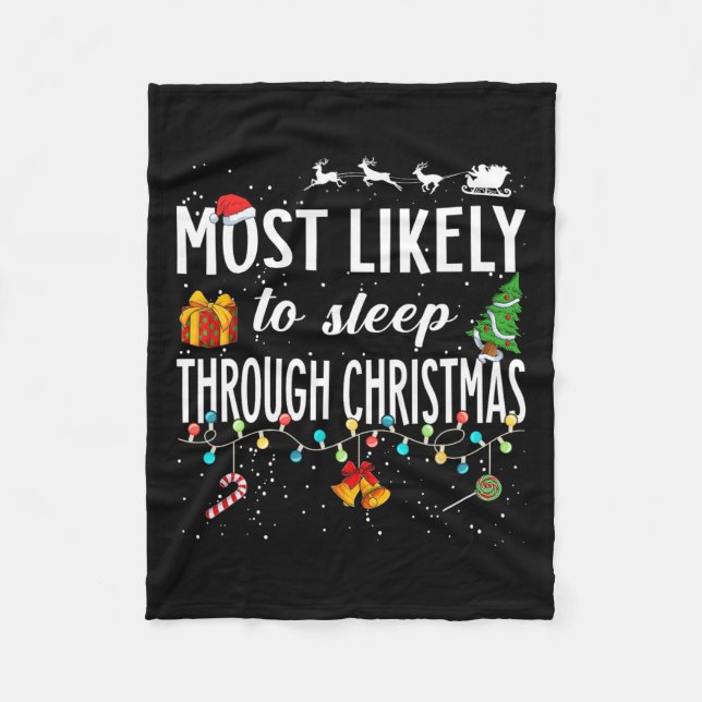 Couverture Polaire Très Probable De Dormir Pendant Noël M (Devant)