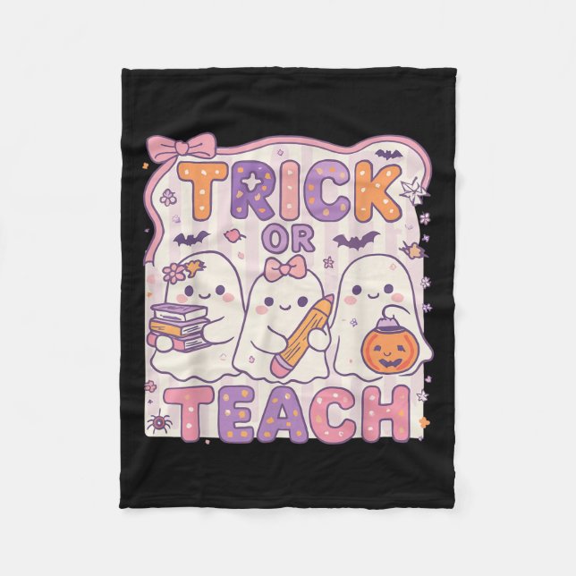 Couverture Polaire Tri Ou Enseigner Retro Halloween Teacher Look (Devant)