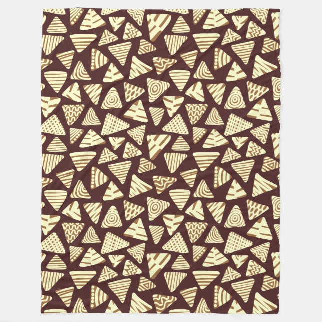 Couverture Polaire Triangles 240121 - Tons de chocolat (Devant)