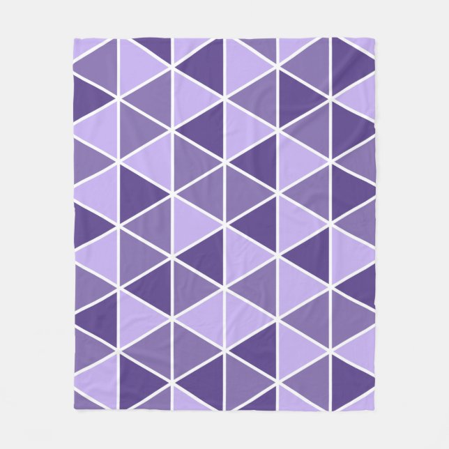 Couverture Polaire Triangles géométriques violets modernes (Devant)