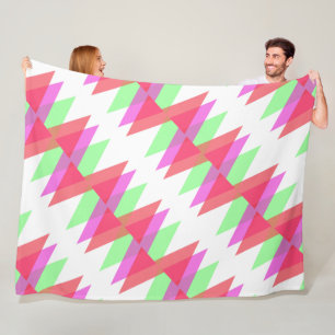 Couverture Polaire Triangles rouge et vert