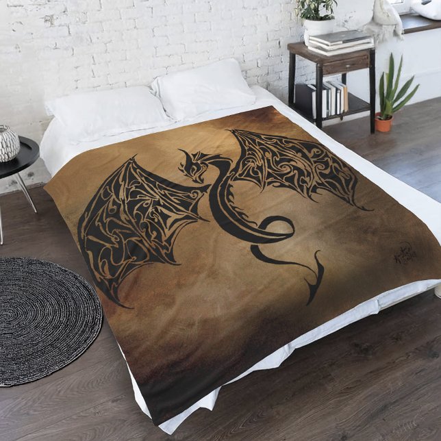 Couverture Polaire Tribal de Stone Dragon (Créateur téléchargé)