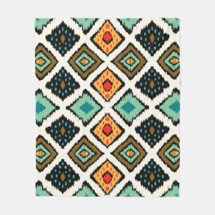 Couverture Polaire Tribal ethnique sans couture motif rayé dans aztec