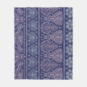 Couverture Polaire Tribal Mexicain, ethnique sans couture motif.