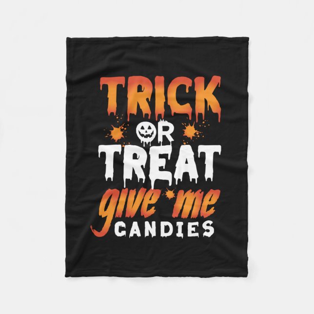 Couverture Polaire Trick d'Halloween (Devant)