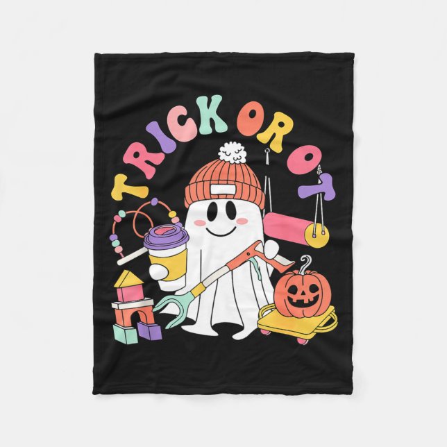 Couverture Polaire Trick Or Ot Occupational Therast Ghost Halloween W (Devant)