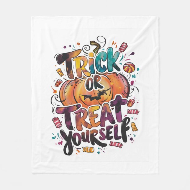 Couverture Polaire Trick ou Treat You (Devant)