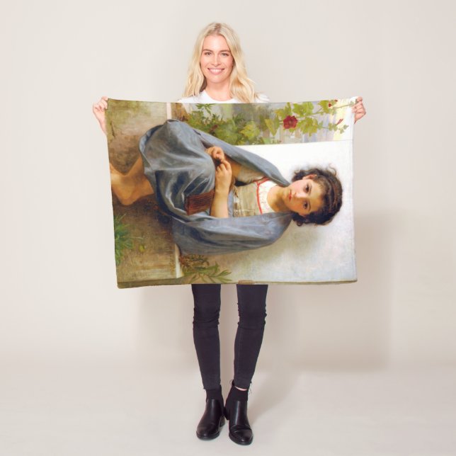 Couverture Polaire Tricot fille, Bouguereau (En situation)